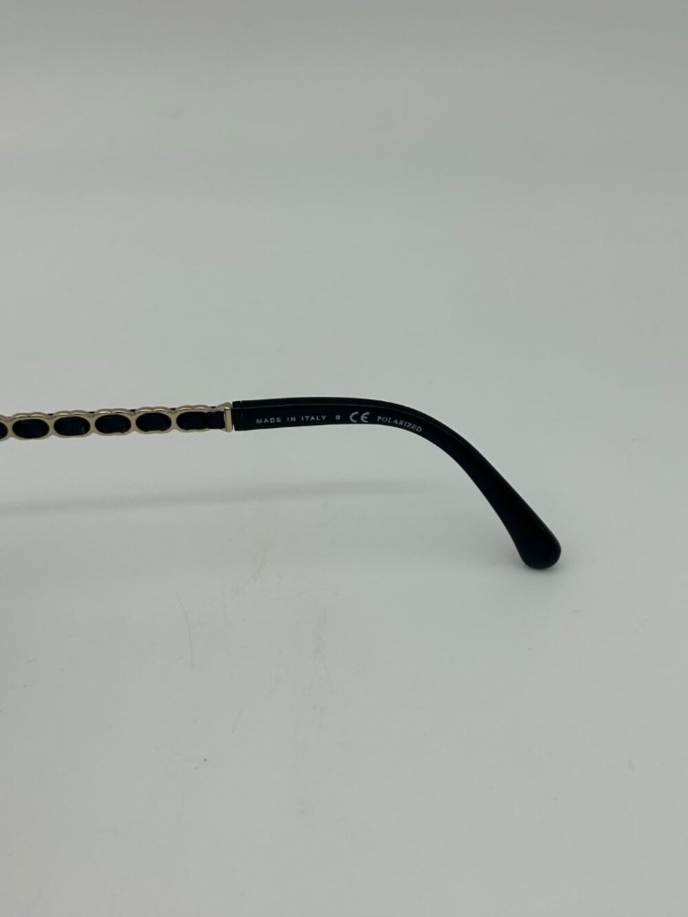 Chanel CC Logo Polarized Sunglasses Black Gray Gradient Eyewear - Picture 9 of 12